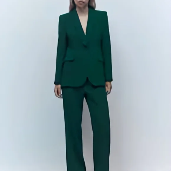 Zara flowy pants green sizes M, last one BNWT - Picture 2 of 10